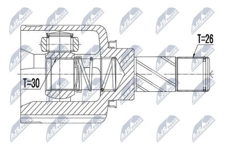 ШАРНИР РАВНЫХ УГЛОВЫХ СКОРОСТЕЙ NTY NPW-RE-057