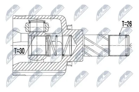 ШРУС / Шарнир равных угловых скоростей NTY NPW-RE-057