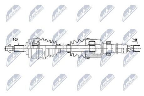 Полуось NTY NPW-RE-058