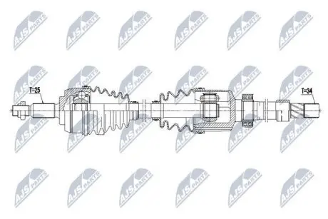 Полуось NTY NPW-RE-058