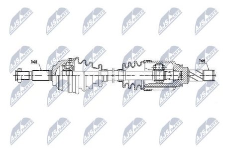 Полуось NTY NPW-RE-063 (фото 1)