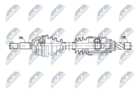 Напіввісь NTY NPW-RE-063
