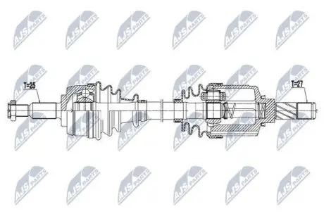 Піввісь NTY NPW-RE-066