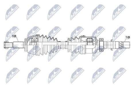 ПОЛУОСЬ NTY NPW-RE-075