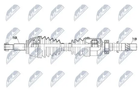 Піввісь NTY NPW-RE-075