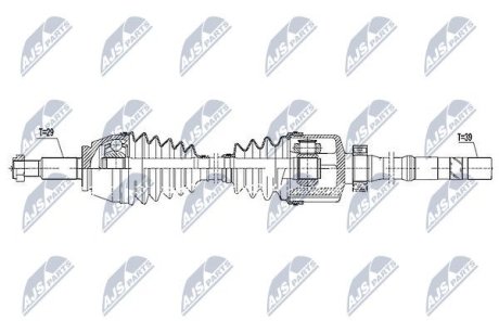 Полуось NTY NPW-RE-089 (фото 1)