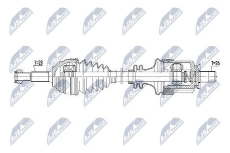 Полуось NTY NPW-RE-093 (фото 1)