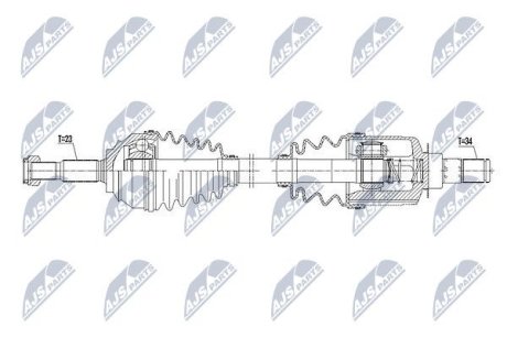 ПОЛУОСЬ NTY NPW-RE-097