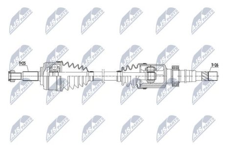 Полуось NTY NPW-RE-103 (фото 1)