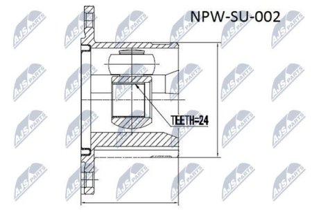 Шарнір рівних кутових швидкостей NTY NPW-SU-002