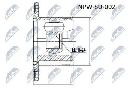 ШРУС / Шарнір рівних кутових швидкостей NTY NPW-SU-002