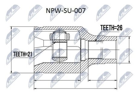 Шарнир равных угловых скоростей NTY NPW-SU-007