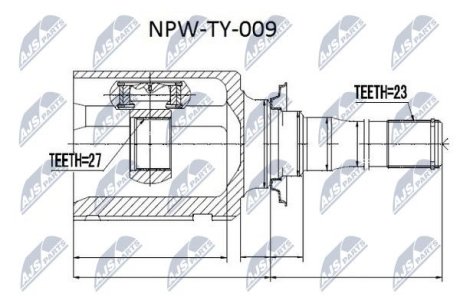 Шарнир равных угловых скоростей NTY NPW-TY-009