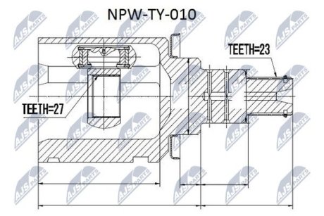 ШАРНИР РАВНЫХ УГЛОВЫХ СКОРОСТЕЙ NTY NPW-TY-010