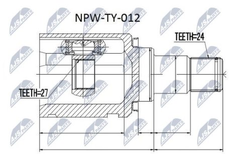 Шарнір рівних кутових швидкостей NTY NPW-TY-012