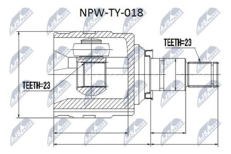 Шарнир равных угловых скоростей NTY NPW-TY-018