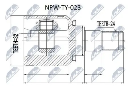 ШРУС / Шарнір рівних кутових швидкостей NTY NPW-TY-023