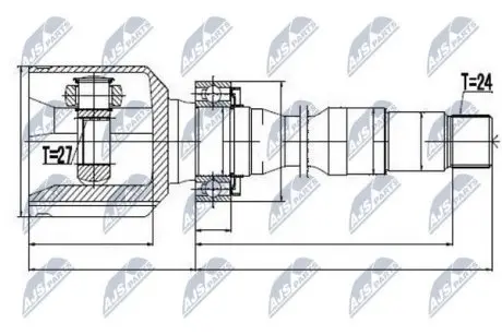Шарнир равных угловых скоростей NTY NPW-TY-029