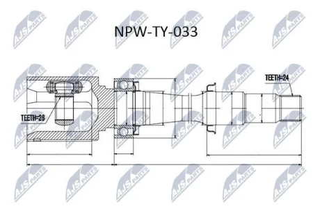 ШРУС ВНУТРІШНІЙ NTY NPW-TY-033