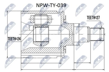 ШАРНИР РАВНЫХ УГЛОВЫХ СКОРОСТЕЙ NTY NPW-TY-039