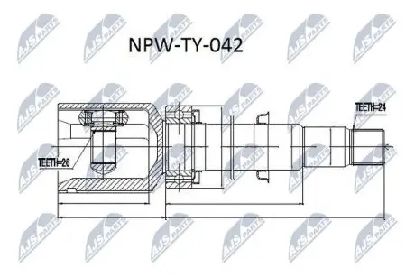 ШРУС / Шарнір рівних кутових швидкостей NTY NPW-TY-042
