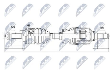 Полуось NTY NPW-TY-056