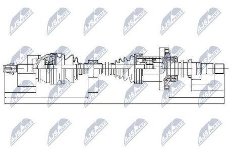 Полуось NTY NPW-TY-063