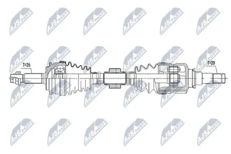 Полуось NTY NPW-TY-087