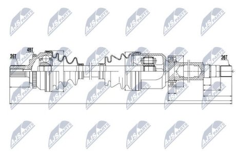 Напіввісь NTY NPW-VV-011