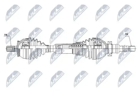 Полуось NTY NPW-VV-016