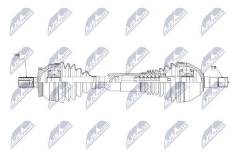 Полуось NTY NPW-VV-017