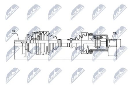 Полуось NTY NPW-VV-018