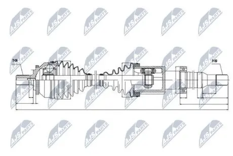 Полуось NTY NPW-VV-019 (фото 1)