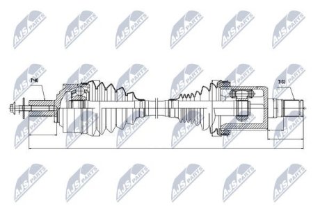 Полуось NTY NPW-VV-021