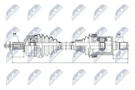 Напіввісь NTY NPW-VV-021