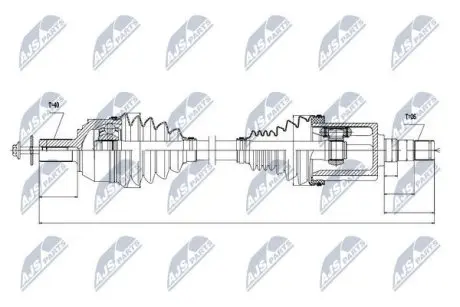 Напіввісь NTY NPW-VV-022
