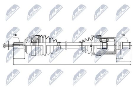 Напіввісь NTY NPW-VV-023 (фото 1)