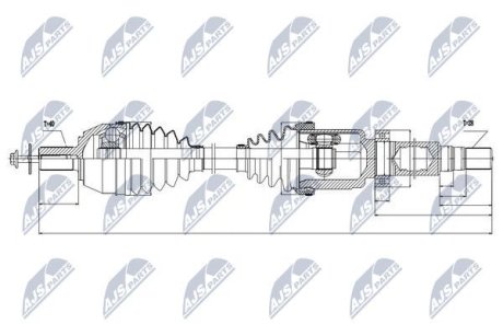 ПОЛУОСЬ NTY NPW-VV-024 (фото 1)