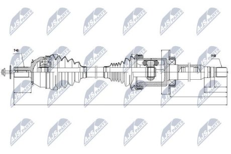 Напіввісь NTY NPW-VV-026