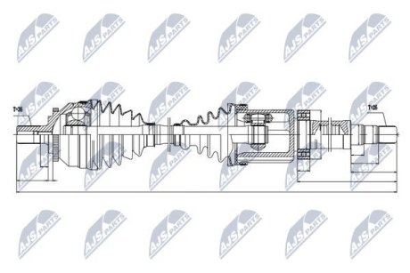 Полуось NTY NPW-VV-029