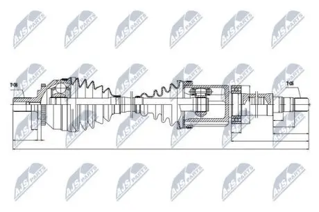 Напіввісь NTY NPW-VV-029