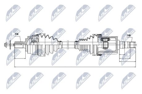 Напіввісь NTY NPW-VV-030