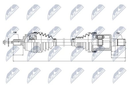 Напіввісь NTY NPW-VV-031