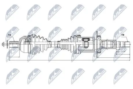 Напіввісь NTY NPW-VV-032