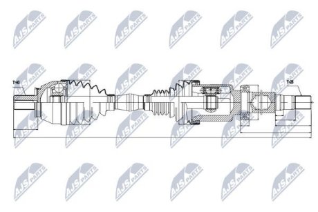 Полуось NTY NPW-VV-034