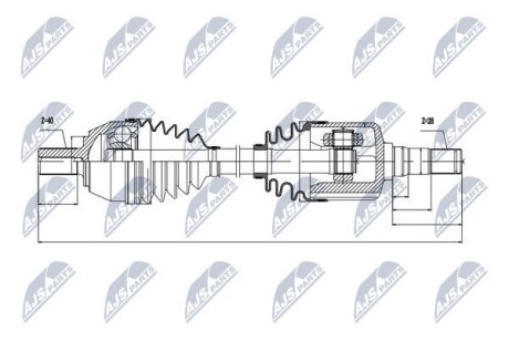 Полуось NTY NPW-VV-036