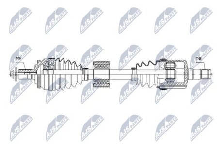 Полуось NTY NPW-VV-037