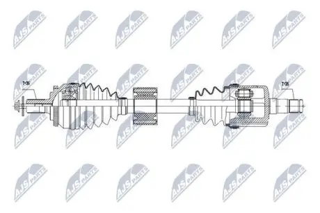 Полуось NTY NPW-VV-037 (фото 1)
