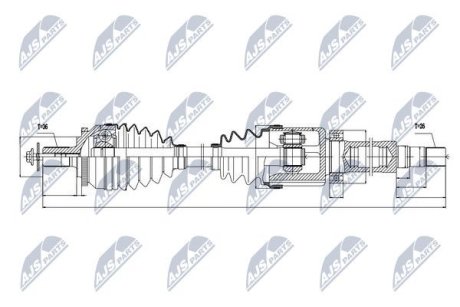 Полуось NTY NPW-VV-038