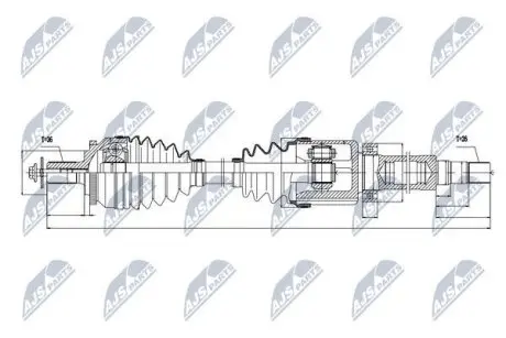Полуось NTY NPW-VV-038 (фото 1)